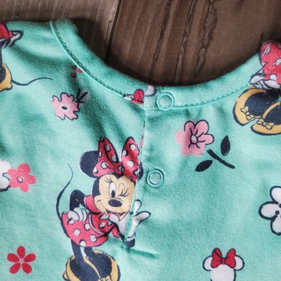 Disney Baby Minnie Mouse 2Pc Matching Mint Green Tiered Dress Set Size 3M NWOT - Picture 11 of 16